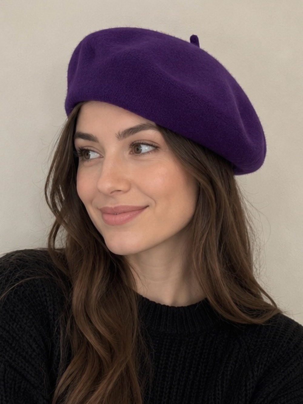LIKE NEW purple beret hat French style